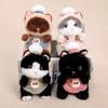Décor Mignon Chat Peluche Poupée avec Coton à Poil Court Pour Cadeau et Collection