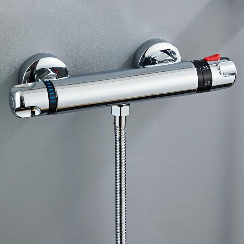 Thermostatic Shower Faucet Mixing Valve Thermostatic Faucets Shower Bathroom Combination Water Mixer Bathtub Faucet With Handle
