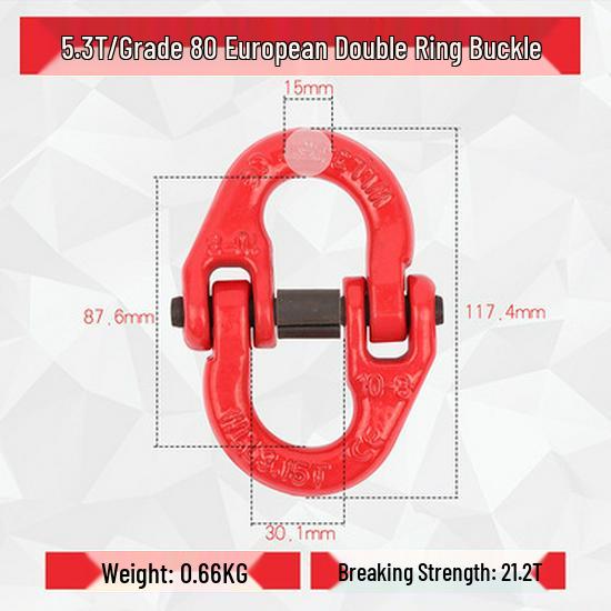 Double Ring Butterfly Buckle Chain Adjuster for Lifting Slings