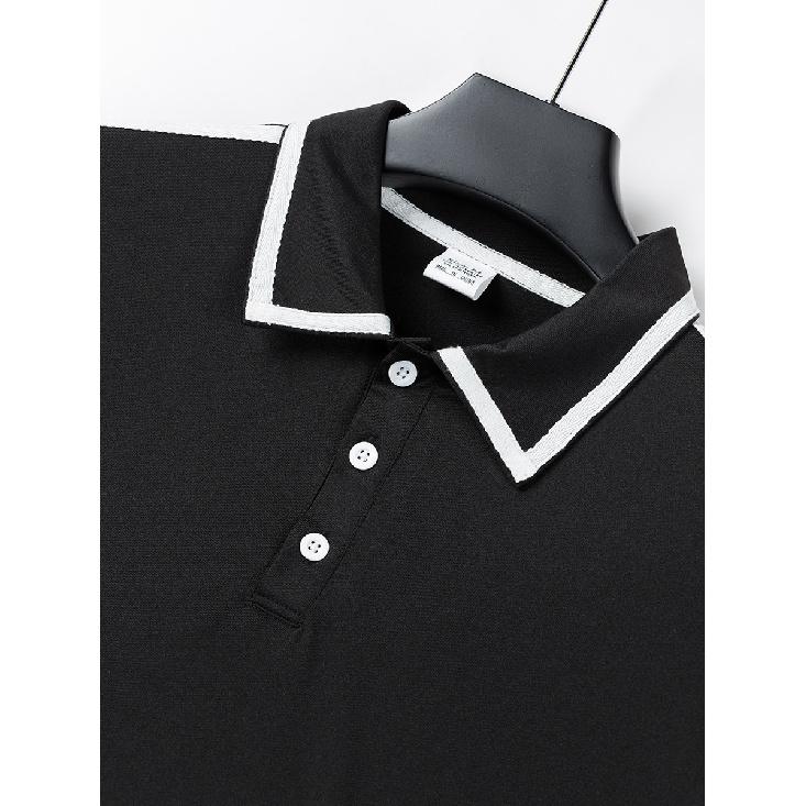 

New Versatile Pure Cotton Sports Fitness Men S Twill Polo Shirt, Business Casual Men S Solid Color Short Sleeved T-Shirt XXL