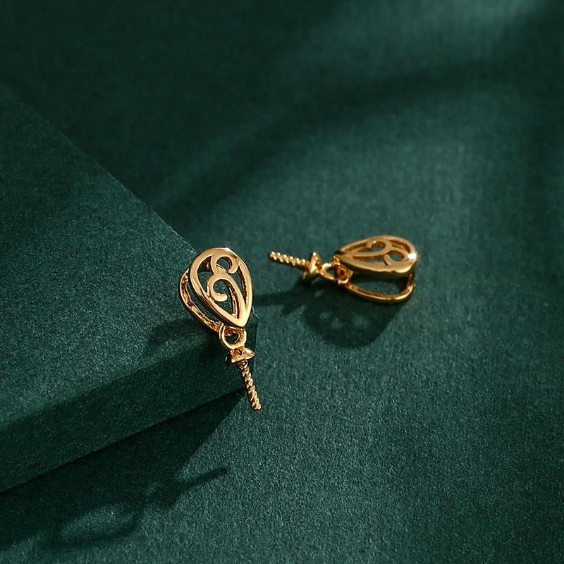 Elegant 18K Pendant Bail for DIY Pearl or Jade Necklaces