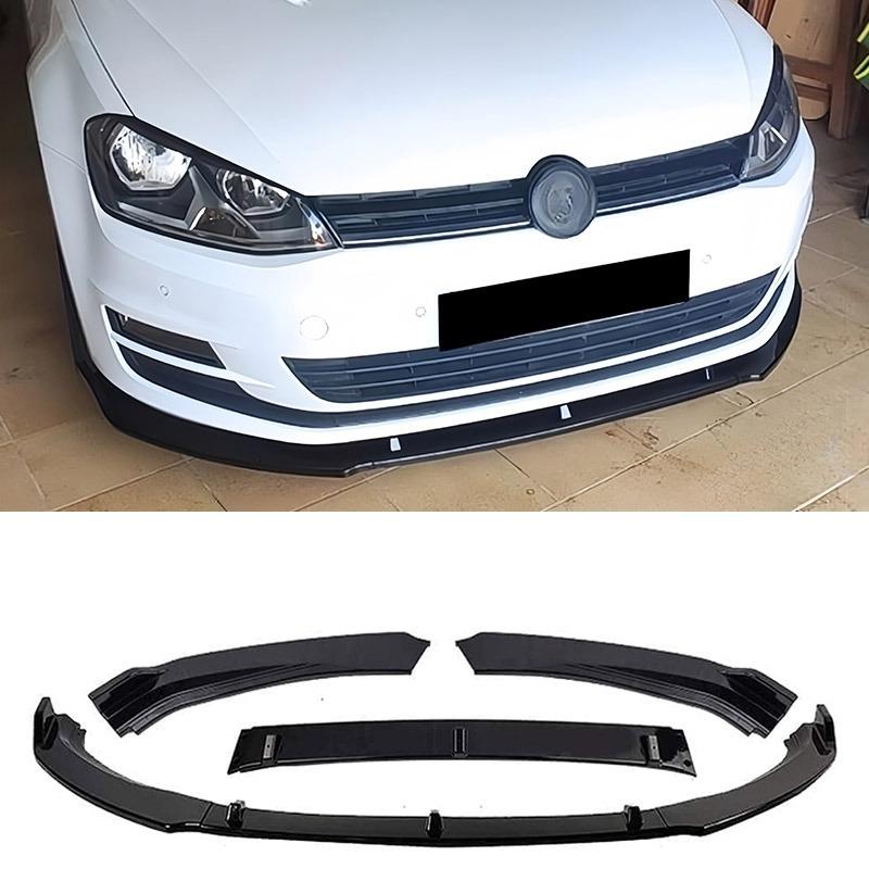 For Vw Golf 7 Golf Mk7 Mk7.5 2012-2019 Car Front Bumper Lip Spoiler Splitter Gloss Black Protector Cover Body Kit Spoiler Guard