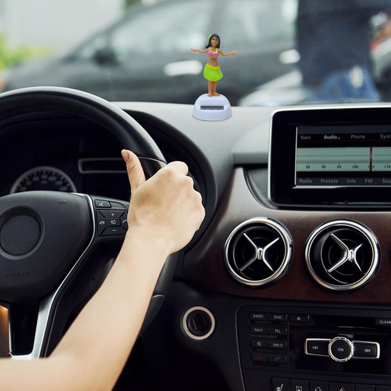Bilinteriørdekorasjon Innovativ Strand Dashbord Leketøybil Ornament Slitesterk Solcellepaneler For Bil Dashbord