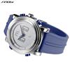 New SINOBI brand Sports Chronograph Men's Wrist Watches Digital Quartz double Movement Waterproof Diving Watchband Males Clock