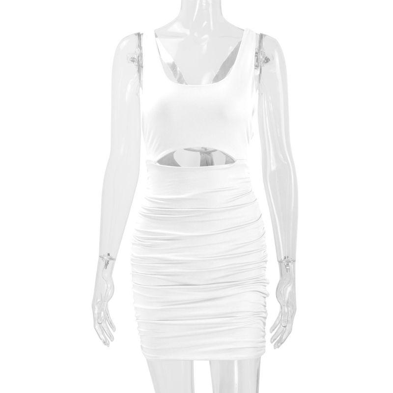 

INS Sleeveless Cut Out Backless Dress Cross Strap