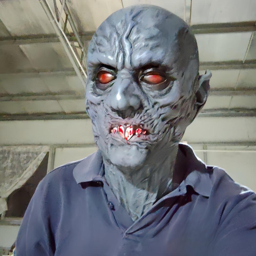 Vampire Mask Latex Party Horror Mask One size fits all adults коричневый