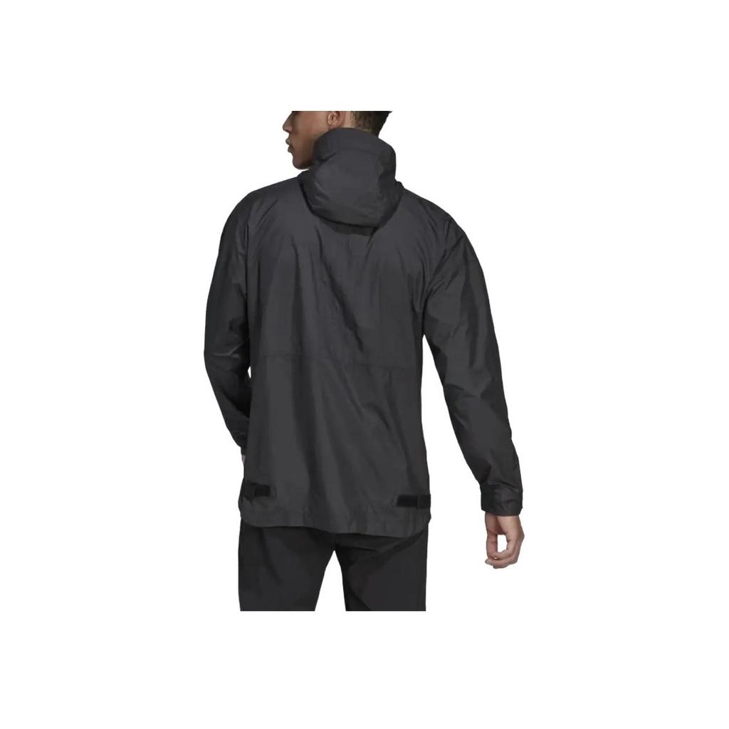 adidas Terrex Solid Color Comfortable Pullover Hooded Long Sleeve Jacket Men Jackets Black H55923