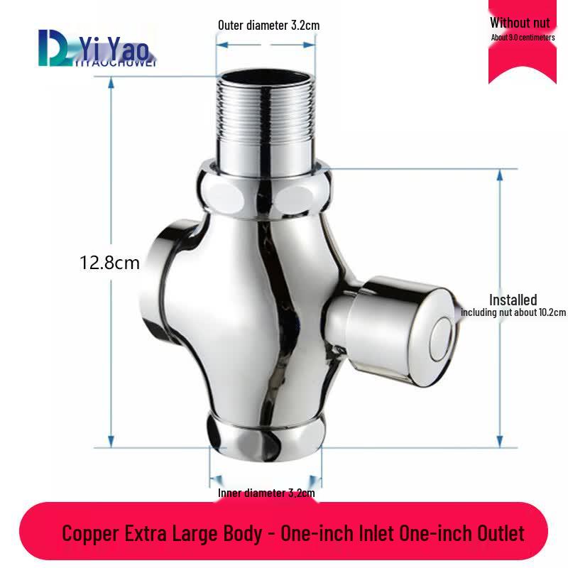 Yiyao Full Copper Self-Closing Manual Flush Valve