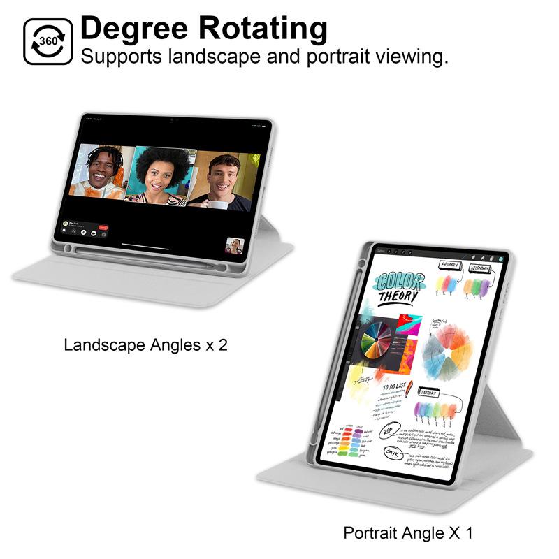 Honor X8A 11" Ultratenké pouzdro s koženým otočným stojánkem odolné proti pádům s plným akrylovým krytím