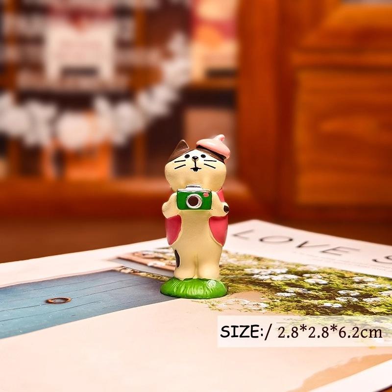 

Sakura Journey Series Cute Cat Resin Ornaments Japan Style Kimono Cat Figurines Office Decoration Desktop Decor Wholesales 2025