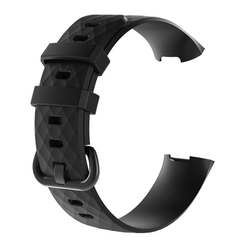 

Flexible Silicone Replacement Wristwatch Band Strap for Fitbit Charge 3 Size: L/Black