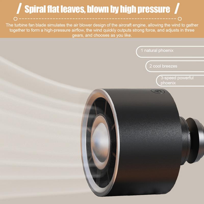 Mini Car Vent Cooling Fan With Ambient Lighting USB Auto Air Air Outlet Clip Fan 3 Levels Adjustable auto Air Circulation Fans