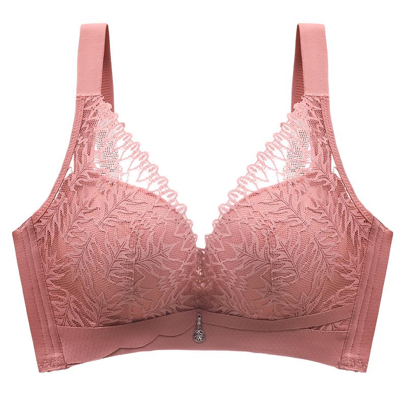 Dai Mei Zi Wire-free Lace Push-up Bra for Small Busts with Side Support 34/75AB
