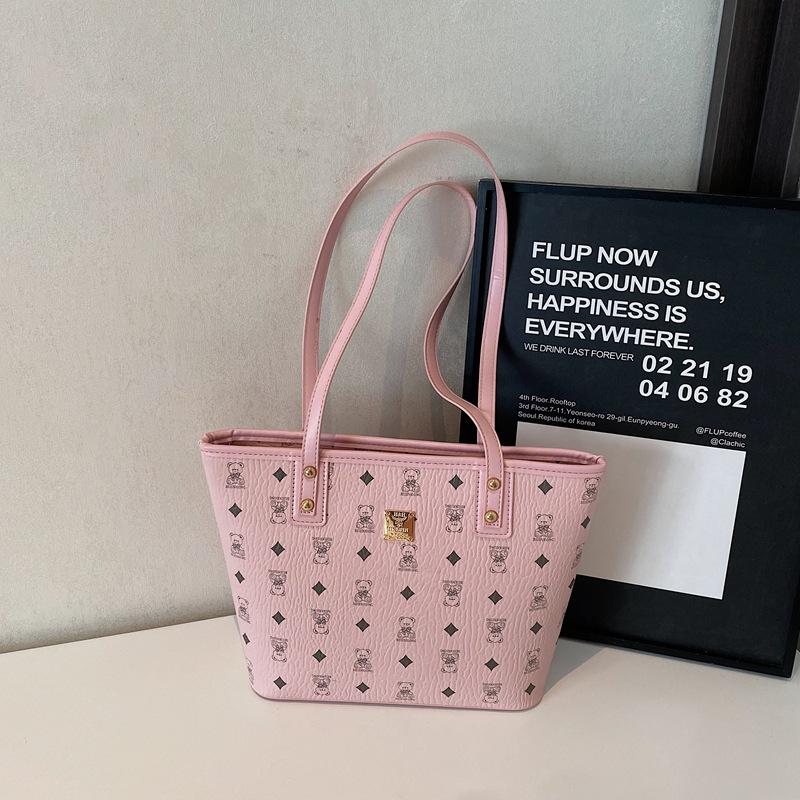 Tote bag women's large capacity 2025 new summer versatile shoulder bag casual fashion college student class commuter bag