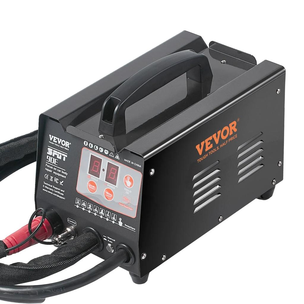 VEVOR Spot Welder Dent Puller, 3KW Stud Welder Dent Repair Kit with 2 Welding Guns, Auto/Manual Welding & 7 Modes