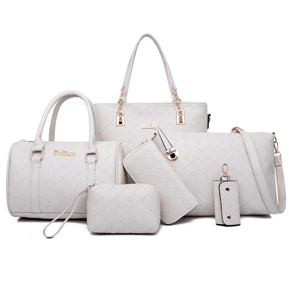 Woven six-piece mother-in-law bag handbag single shoulder crossbody bag women's bag