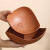 Creative Geometric Wood Grain Fruit Bowl - Retro Chinese Candy & Snack Display