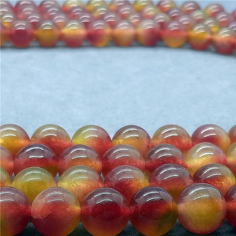 Přírodní drahokam Kámen Růžově červená Zelená Melounový Turmalín Kulaté Korálky 6/8/10mm Náramek Náhrdelník Šperky Doplňky Volné Korálky