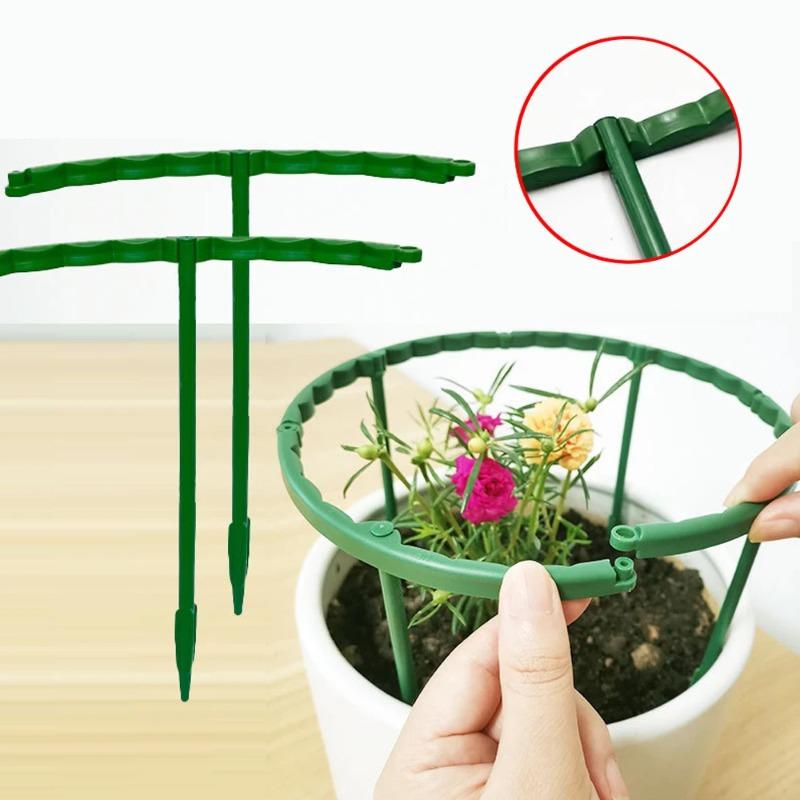 Plant Support Stakes Cage Plie Flower Stand Holder Plastic Semicircle Green House Orchard Fixing Rod Gardening Bonsai Tools