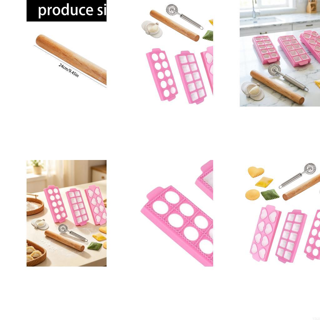 Kitchen Dough Forming Group With Flexible Press Parts, 6 Hand Use Set for Home Cooking, Form Balance, Trim Guidance and Even