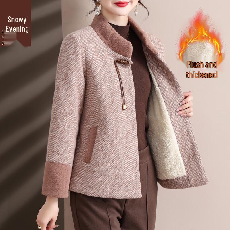 

XUEXI 2025 Женское новое зимнее пальто в китайском стиле из искусственного норкового бархата с подкладкой 4XL