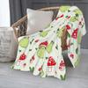 Cartoon frog mushroom Printed Blanket for Sofa Bed Travel Camping Living Room Office Conditioning Blanket for All Seasons Gifts