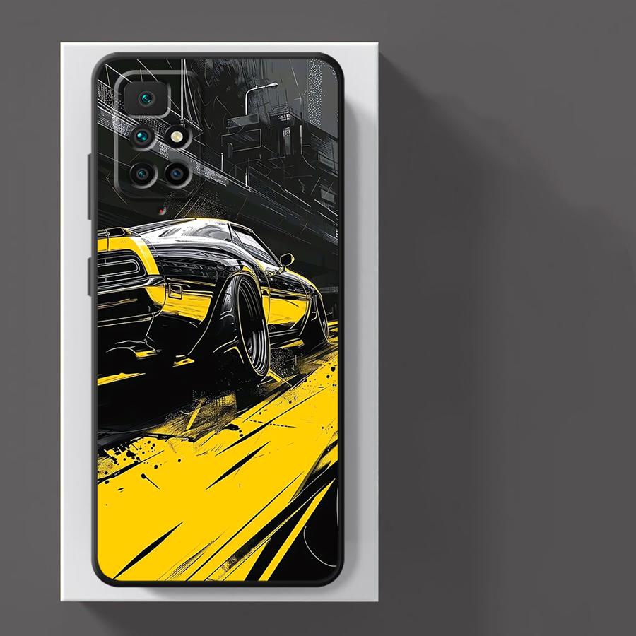 

JDM Sport COOL Car Funda Phone Cover Case for Xiaomi Redmi A4 14C K40 K80 Pro 12C 9 A5 A1 A2 Plus 10 A3 13C Redmi 10 2022
