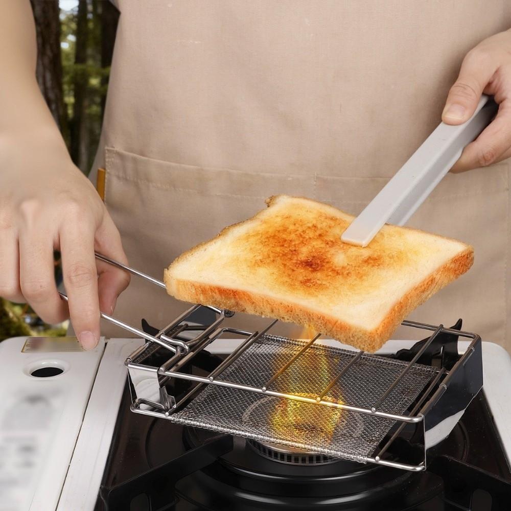 Handheld Outdoor Toast Toaster Rack Foldable Bread Rack Toast Bread Grill Rack Meat Skewers