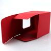 WTEMPO Festive Red Christmas & New Year Gift Boxes Clear Transparen Square Window DIY Foldable Paper Boxes Daily Presents Packaging Boxes