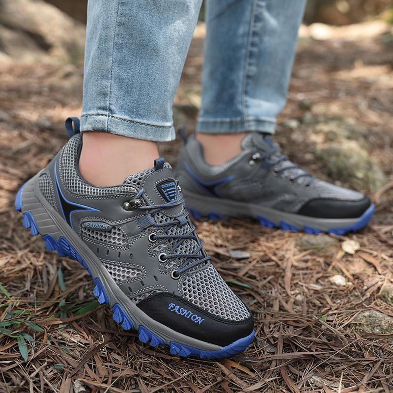 Men's Shoes Mesh Summer Non-slip Platform Soled Outdoor Hiking Shoes