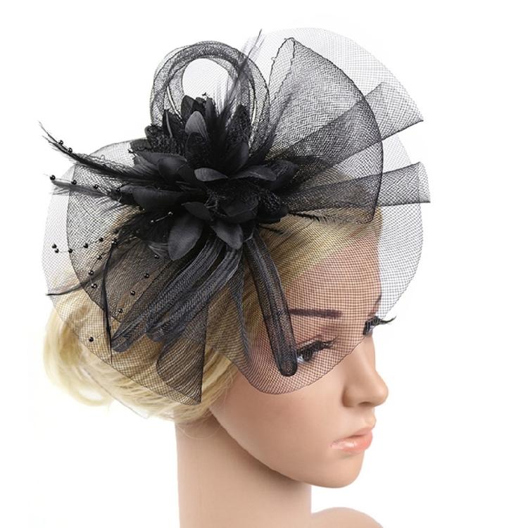 4in1 Fascinator Derby Headpiece with Earrings Necklace Lace Gloves For Horse Racing Party Masquerades Roleplay Headpiece