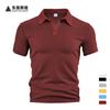 Europe, America Ins Summer Polo Shirt Button-down Waffle Men's T-shirt Sports Polo Shirt