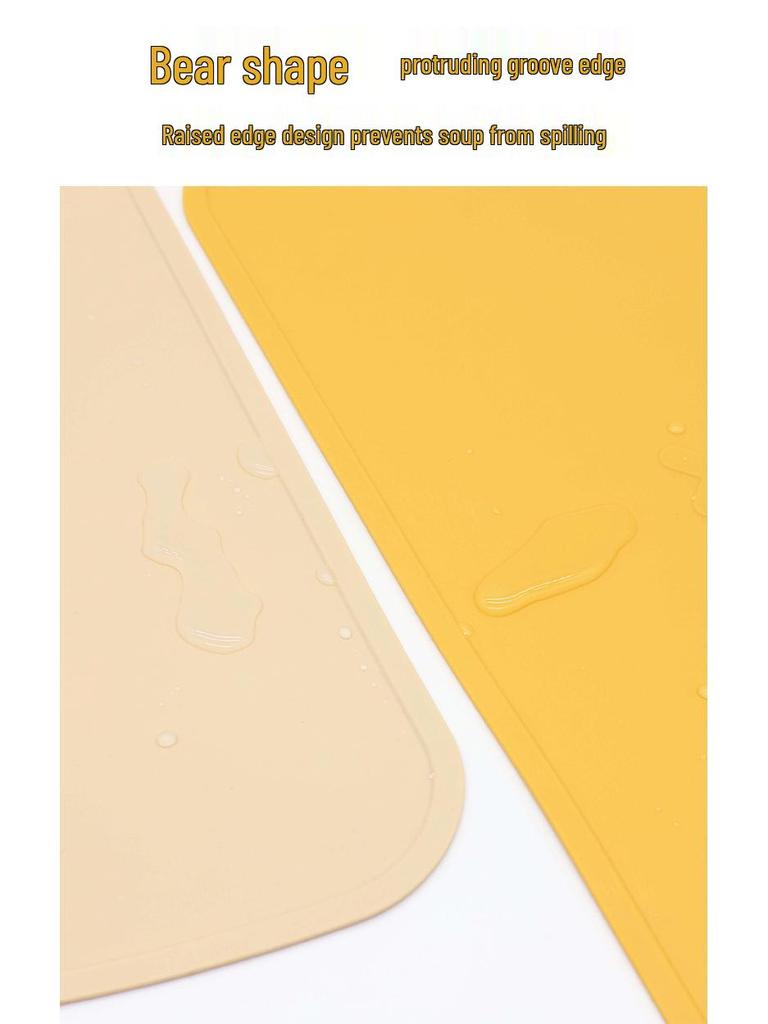 Große Silikon Cartoon Bär Rutschfeste Tischset - Kinder Hitzebeständiges & Leicht zu Reinigendes Pad