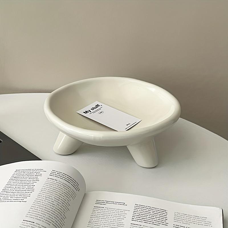 

Niche Design Ceramic Tray Fruit Snacks Afternoon Tea Household Tray Dinner Plate Food Presentation