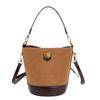 Fashion retro matte small bag women's 2025 new contrasting color versatile messenger bag exquisite super fire portable bucket bag