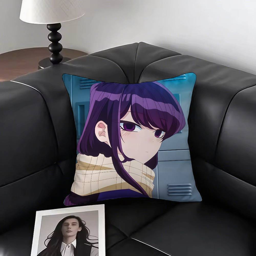 1pc Anime Character Komi Shouko Pillow Case Fashion Square Pillowcase Bedroom Sofa Room Ins Decoration Leisure