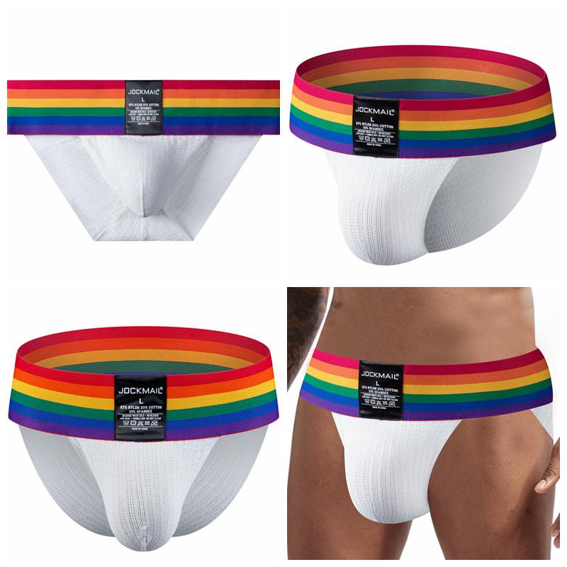 Kalsonger JOCKMAIL Slumpfärg 1 st Bomull Nylonblandning Material Mode Sexiga Sportunderby Klubbparty Vardags Casual Shorts