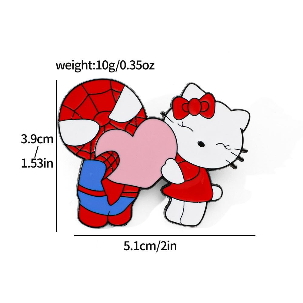 89 Spider-Man Alloy Brooch Marvel Superhero Spider-Man Metal Badge Backpack Jacket Personalized Decoration