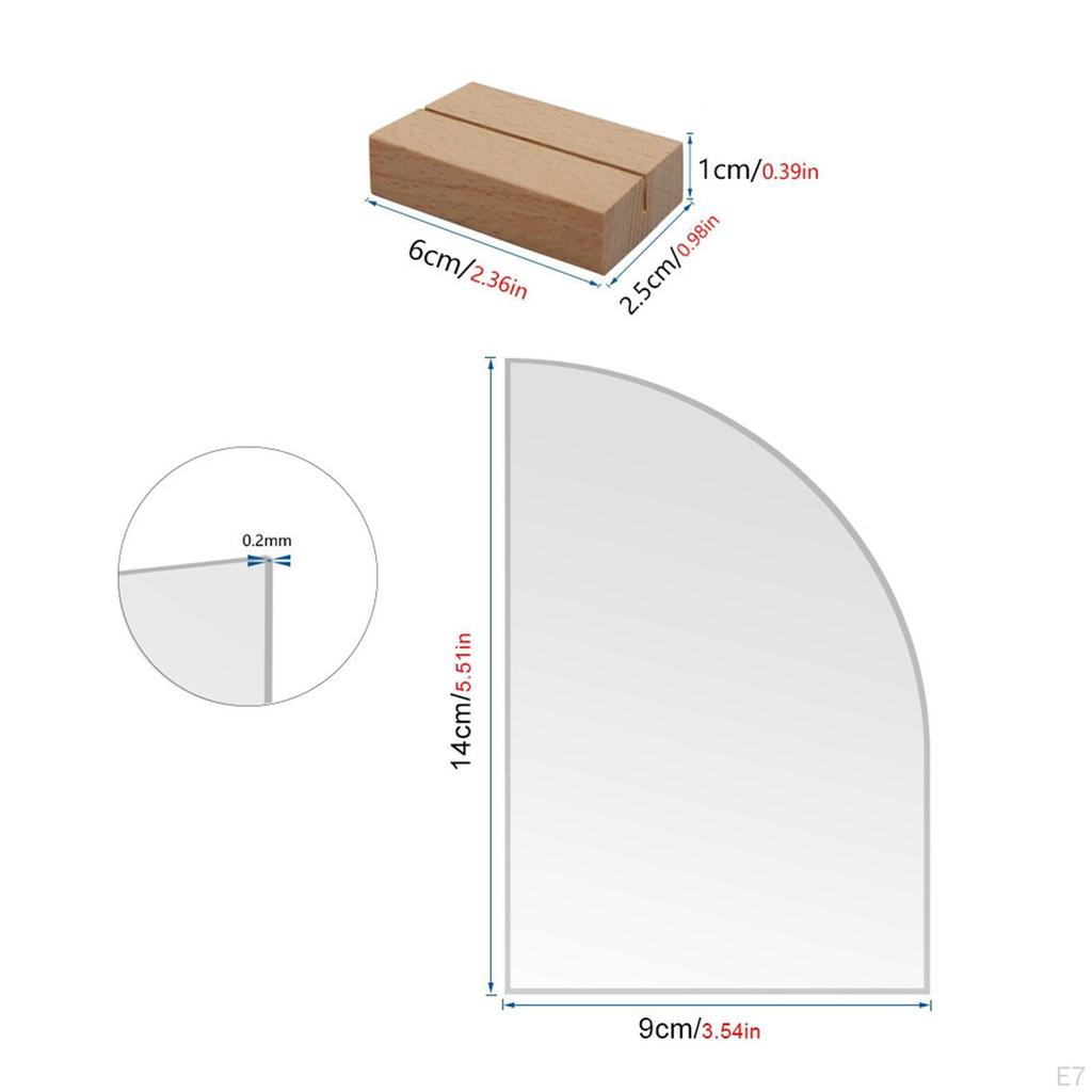 10 X Acrylic Place Cards, Practical Table Numbers, Durable for Reception, Dinner, Wedding