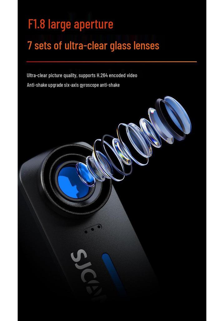 SJCAM C110+ 4K Motorcycle Thumb Action Camera for FPV Shooting