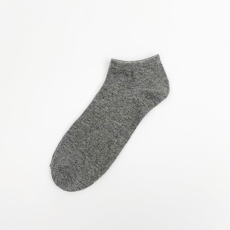 Men's Spring and Autumn Thin Pure Color Cotton Classic Loose Socks
