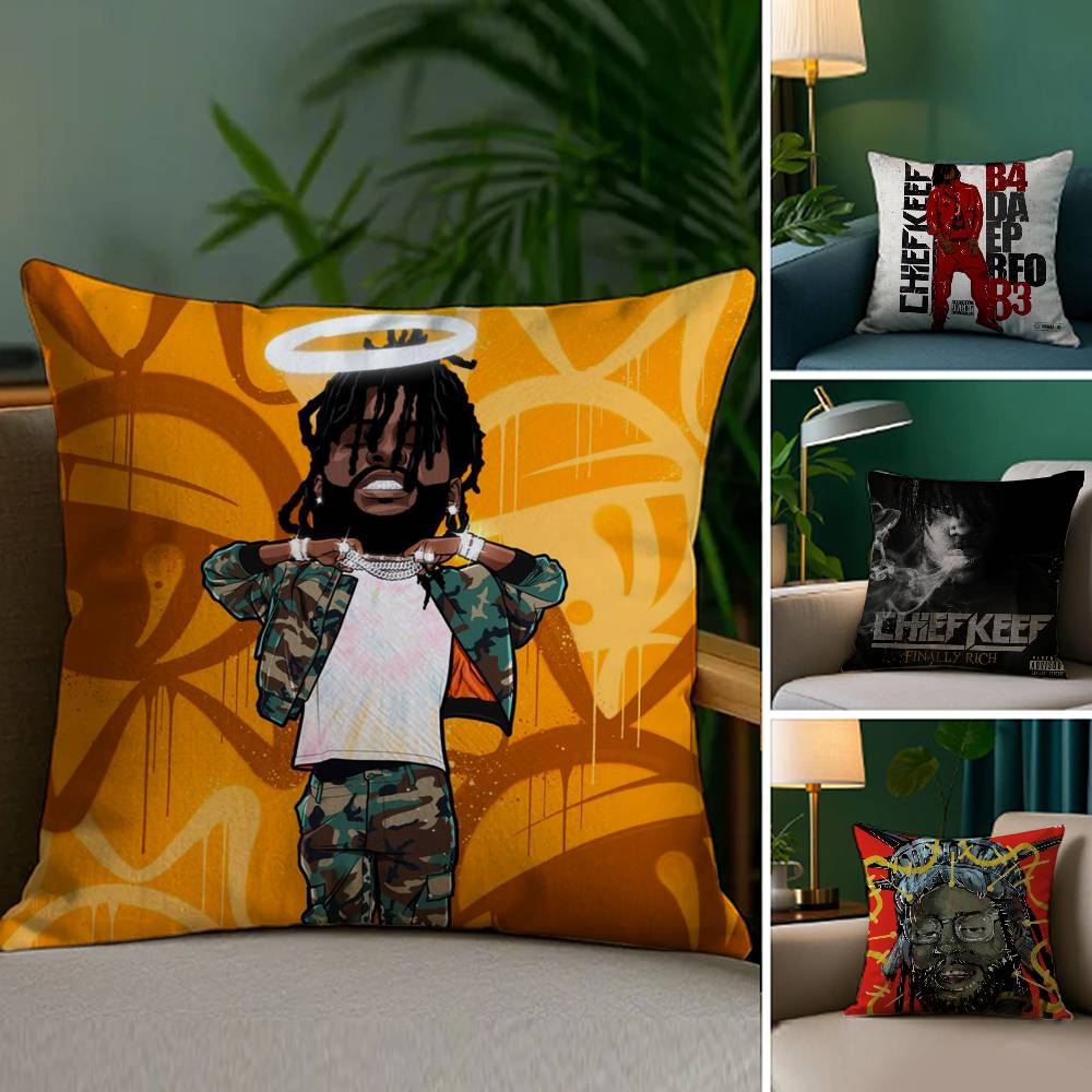 Rapper C-Chief K-Keef Pillow Case Sofa Living Room Bedroom Double-Sided Printing Square Cushion Nap Time Pillow Case