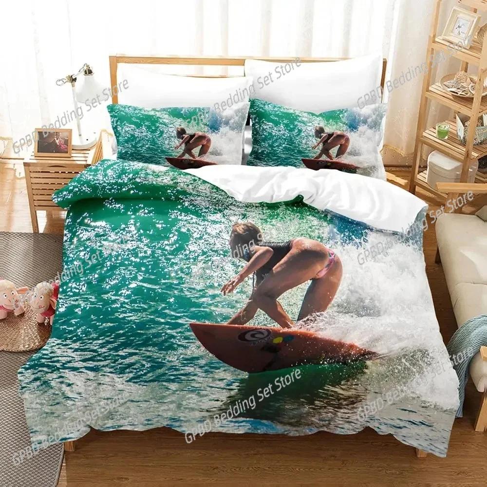 3Dsurf On The Sea Bedding Sets Duvet Cover Set With Pillowcase Twin Full Queen King Bedclothes Duvet Cover