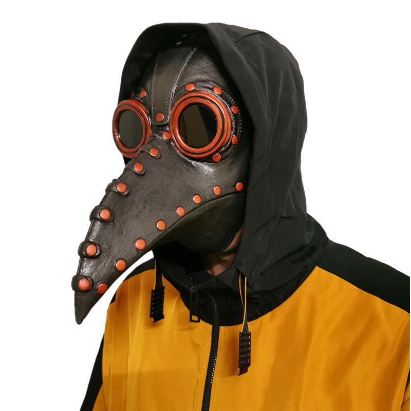 Pestdoktor Leder Schnabelmaske - Europäischer Halloween Punk Stil