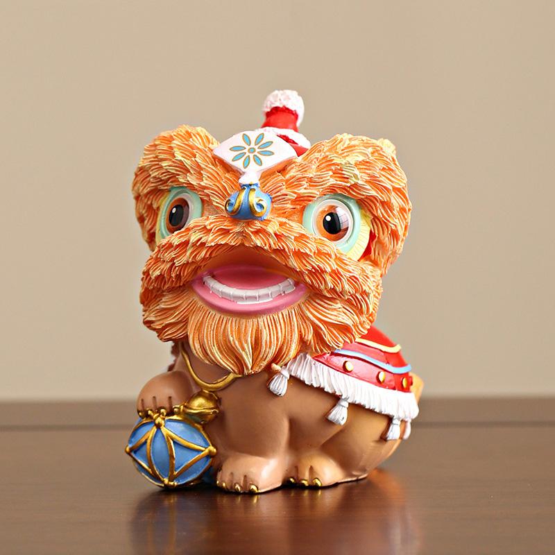 

смоляные скульптуры и фигурки танца льва, китайский характерный талисман, роскошное украшение для дома, комнаты, офиса, стола и аксессуары