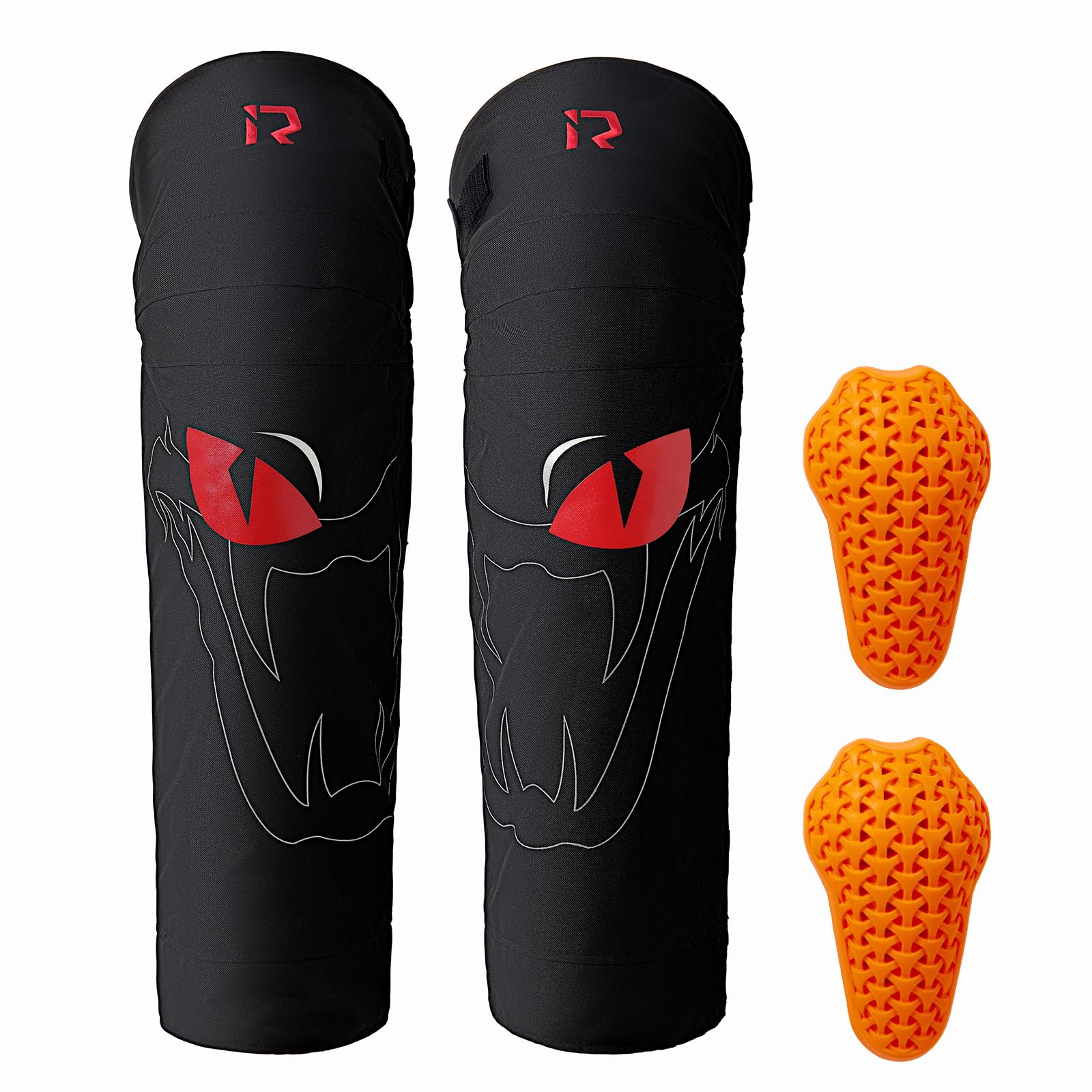 

IRON Motorcycle Leg and CE Level 2 with Knee Warmers and Right Knee Knee Universal Fit for Motorcycles and Long Length for Men and Women JIA S