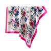 70Cm Small Square Scarf Imitation Silk Scarf Headscarf Spring And Summer Plant Flower Print Scarf Scarf Professional Scarf Female New