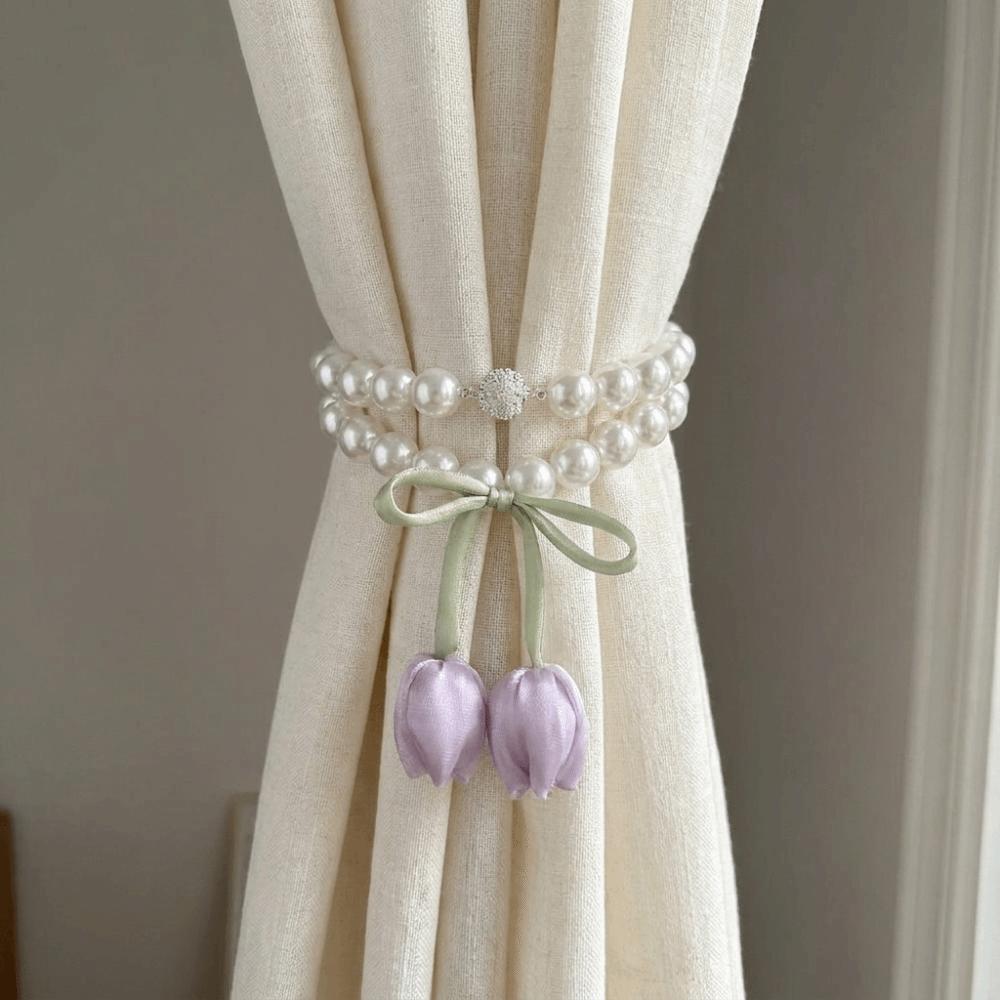 Romantic Magnetic Curtain Buckle Decorative Curtains Tie Rope  Dining Room