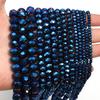60-130PCS 3/4/6/8/10mm Plated Color Faceted Crystal Glass Beads Abacus Beads Round Flat Loose Spacer Beads For Jewelry Making