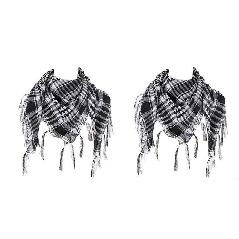 123Pcs Keffiyeh Tactical Desert Scarf Wrap Shemagh Head Neck Arab Scarf Keffiyeh Scarf Wrap For Men And Women